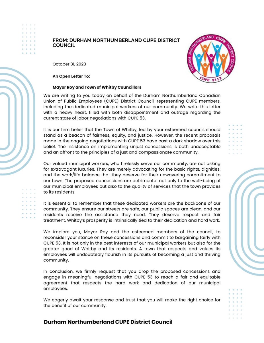 CUPE 9112 tweet media