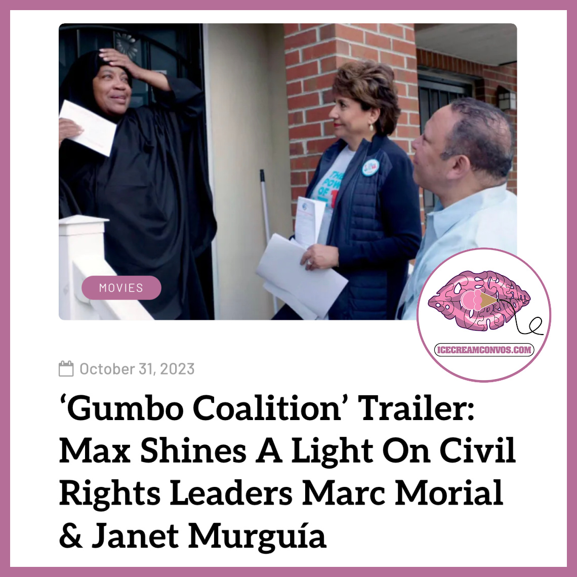TRAILER: Follow two civil rights pioneers, Marc Morial, and Janet Murguía, as they build a better America in the documentary ‘Gumbo Coalition’. 🎥📺️🖤🍦 

Watch the trailer 👉🏾 bit.ly/3sbQjpr

#GumboCoalition #MarcMorial #JanetMurguia #Max #Documentary #IceCreamConvos