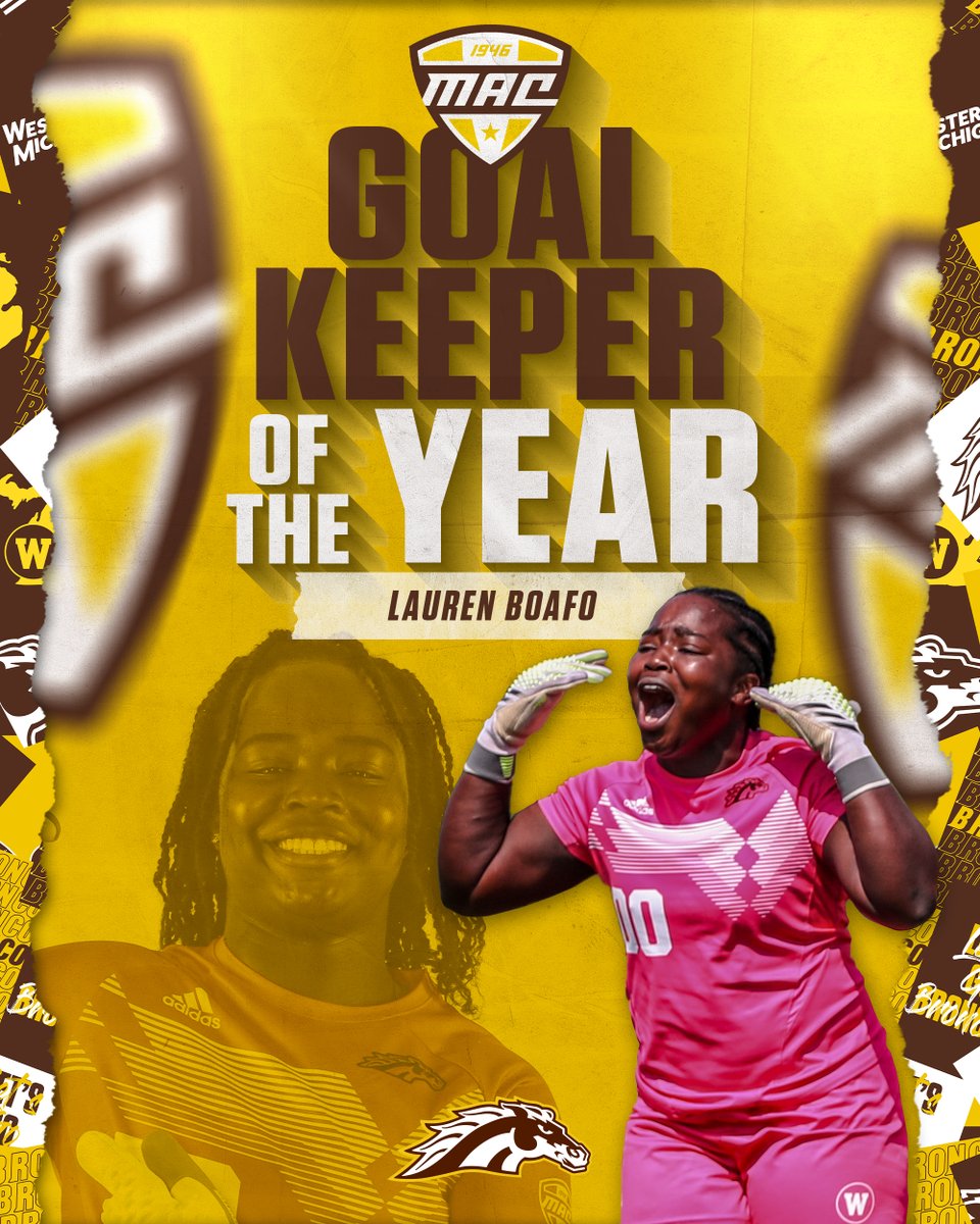 WMUWomensSoccer's tweet photo. An excellent regular season capped off with some major hardware! Check out our MAC Award winners!

READ-- https://t.co/ndz07t1NcW

#BroncosReign #RaiseTheStandard https://t.co/hJC7VYhULB