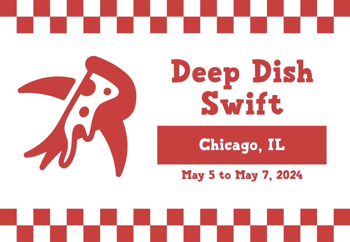 🍕 Here we go again… Deep Dish Swift 2024 is ready to be served! 📅 May 5th to May 7th in Chicago, IL - 2 days of Swift and iOS talks - 1/2 of indie dev talks - Live recording of @LaunchedFM 👇 All we needs is you... deepdishswift.com