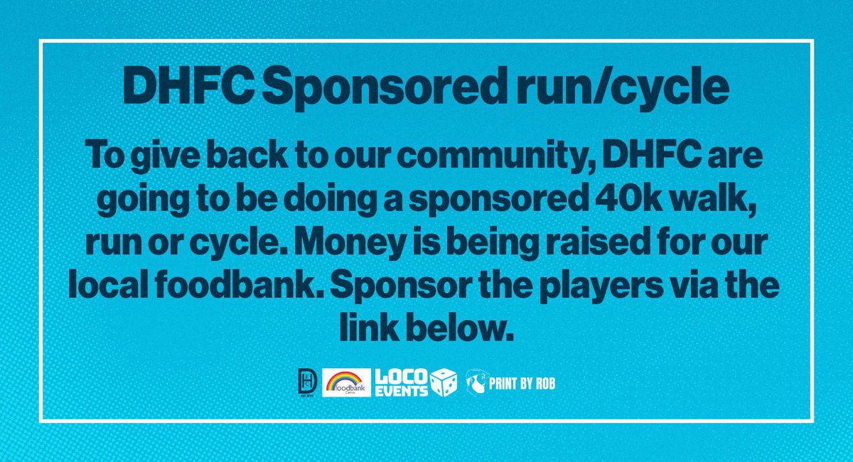 DHFC2019's tweet image. DHFC 40K FOR CARLISLE FOODBANK!!