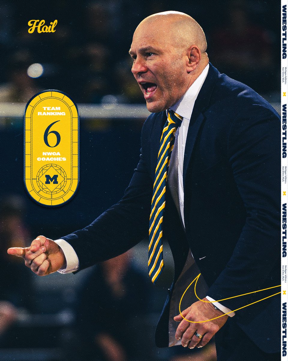 Wolverines kick off 2023-24 at No. 6⃣ in the @nwcawrestling preseason poll. We'll open the season next Saturday (11/11) at MSU Open. Full Rankings: myumi.ch/35bb3