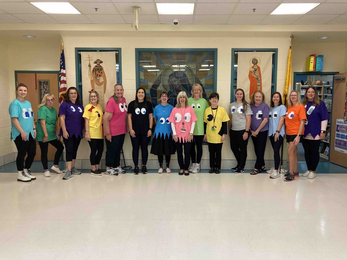 SjrSchool's tweet photo. Our teachers and staff are always in the spirit and “Joined the PAC” for Halloween! #SJRproud, #WeAreSJR, #archphilly, #AOPS_schools, Archdiocese of Philadelphia Schools - AOPS https://t.co/TeWA0RC6Hn