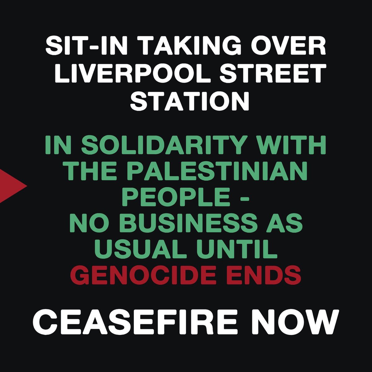 THE UK GOVERNMENT CONTINUES TO ARM ISRAEL AND LEND LEGITIMACY TO BRUTAL ASSAULT ON GAZA. END THE OCCUPATION OR EXPECT MORE ESCALATION.