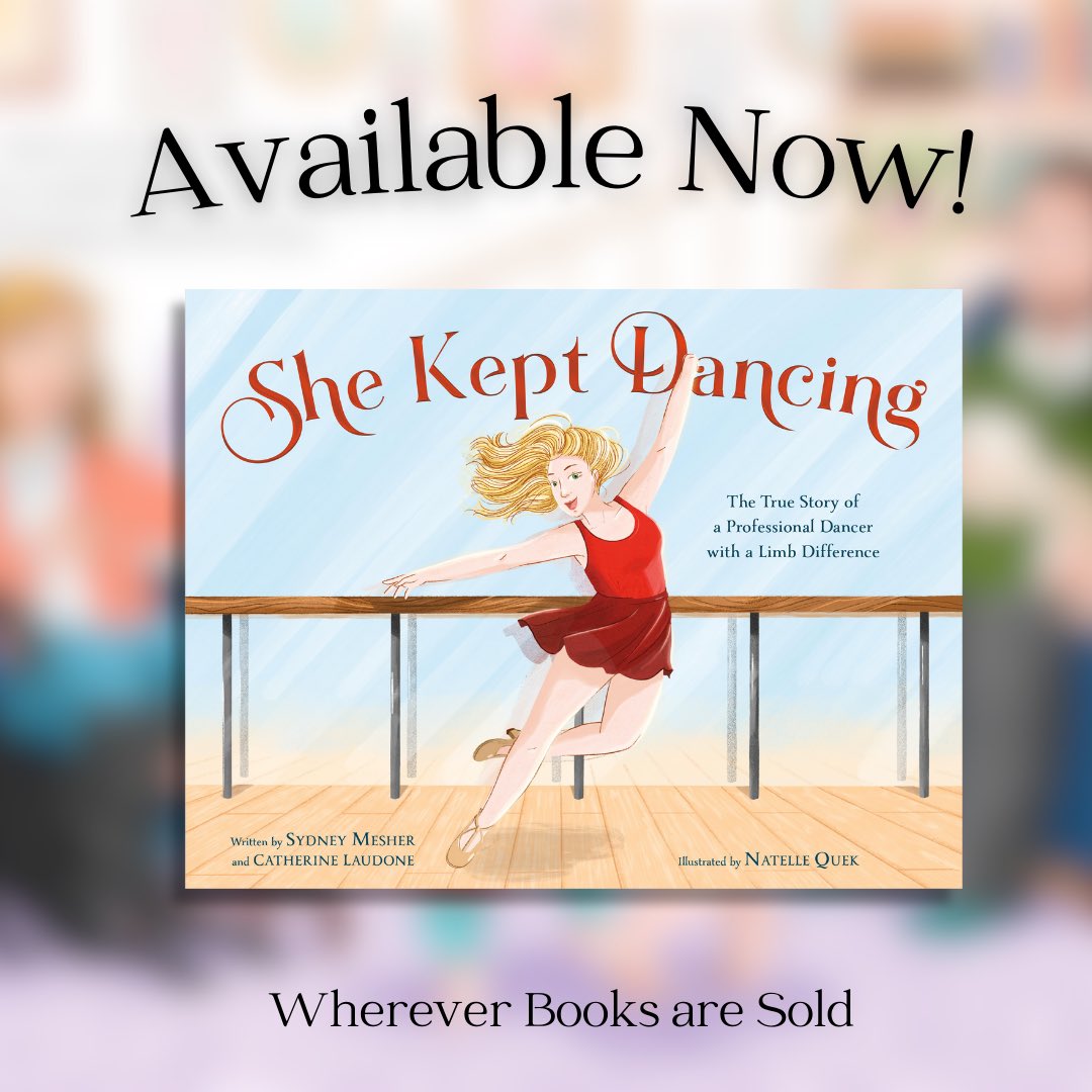 CatherineLaud's tweet photo. Today’s the day!! My picture book debut SHE KEPT DANCING, co-written with @sydneymesher, illustrated by @natelledrawsstuff and edited by @editrix_em at @mackidsbooks is on sale! This is truly a dream come true. 🩷 And huge thanks to my agent @DorianMaffei! #kidlit #pb #debut https://t.co/c7Y2i0jdLi