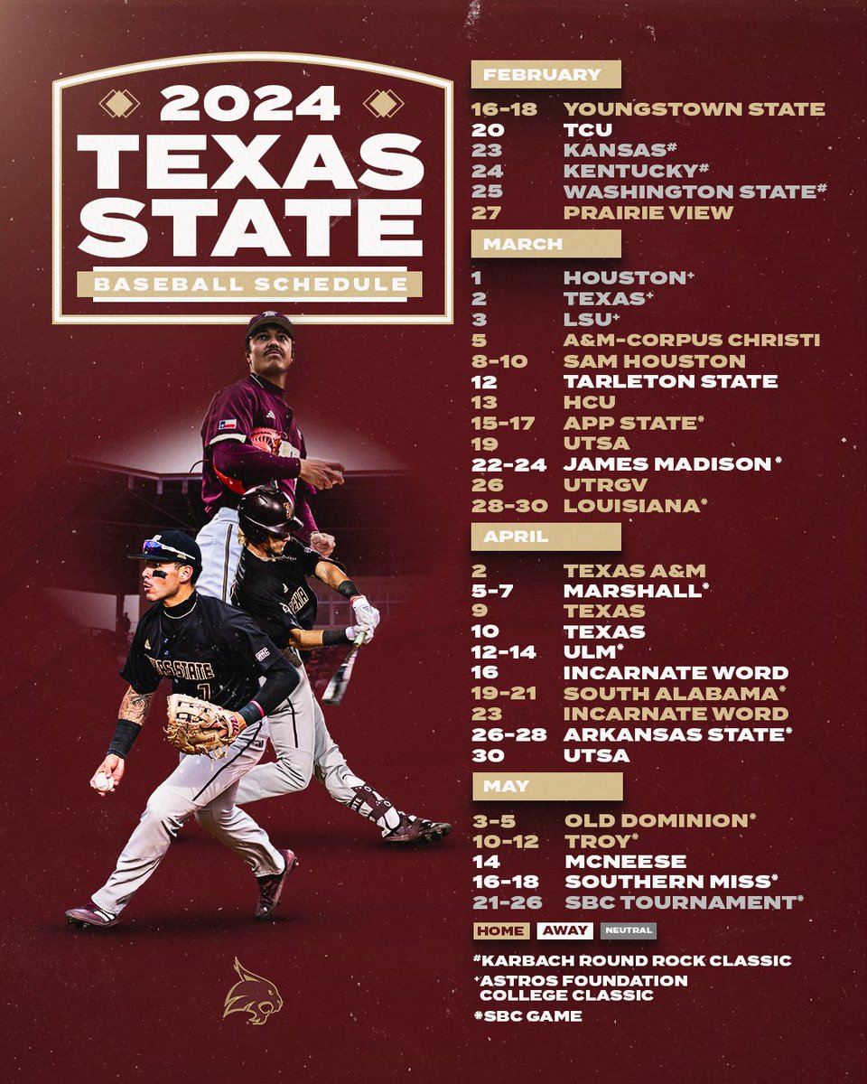 The 2024 schedule is here! 📰: tinyurl.com/yp3m7q86 📆: tinyurl.com/yt6lpe6s #EatEmUp #SlamMarcos