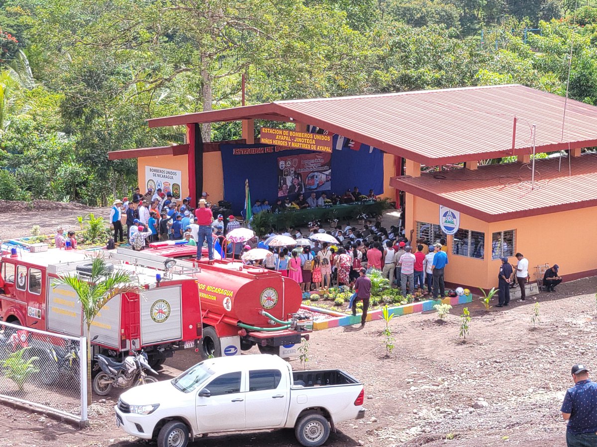 NicaRed2's tweet photo. #Bocay ||| Gobierno de Reconciliación y Unidad Nacional a traves de las autoridades departamentales y municipales, dieron por inaugurada la nueva estación de bomberos en el Territorio de Ayapal del Municipio de Bocay.

#SomosRed  
#ComunicadoresJinotegaNorte https://t.co/5L8P7yltwg