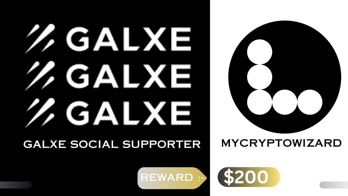 My_CryptoWizard's tweet photo. Galxe Social Supporter X #CryptoWizard

🏆 Prize Pool » $200 for 20 lucky people on Galxe.

1️⃣ Follow 
@Galxe &amp; @My_CryptoWizard

2️⃣ Like &amp; Retweet
3️⃣ Tag 3 friends
4️⃣Complete Galxe tasks 👇
https://t.co/9G3Zy4q8co

⌛️ 11/01 - 11/30
#Giveaway  #Airdrop #DeFi #ETH #Giveaway #Galxe https://t.co/7usnTkYVJX