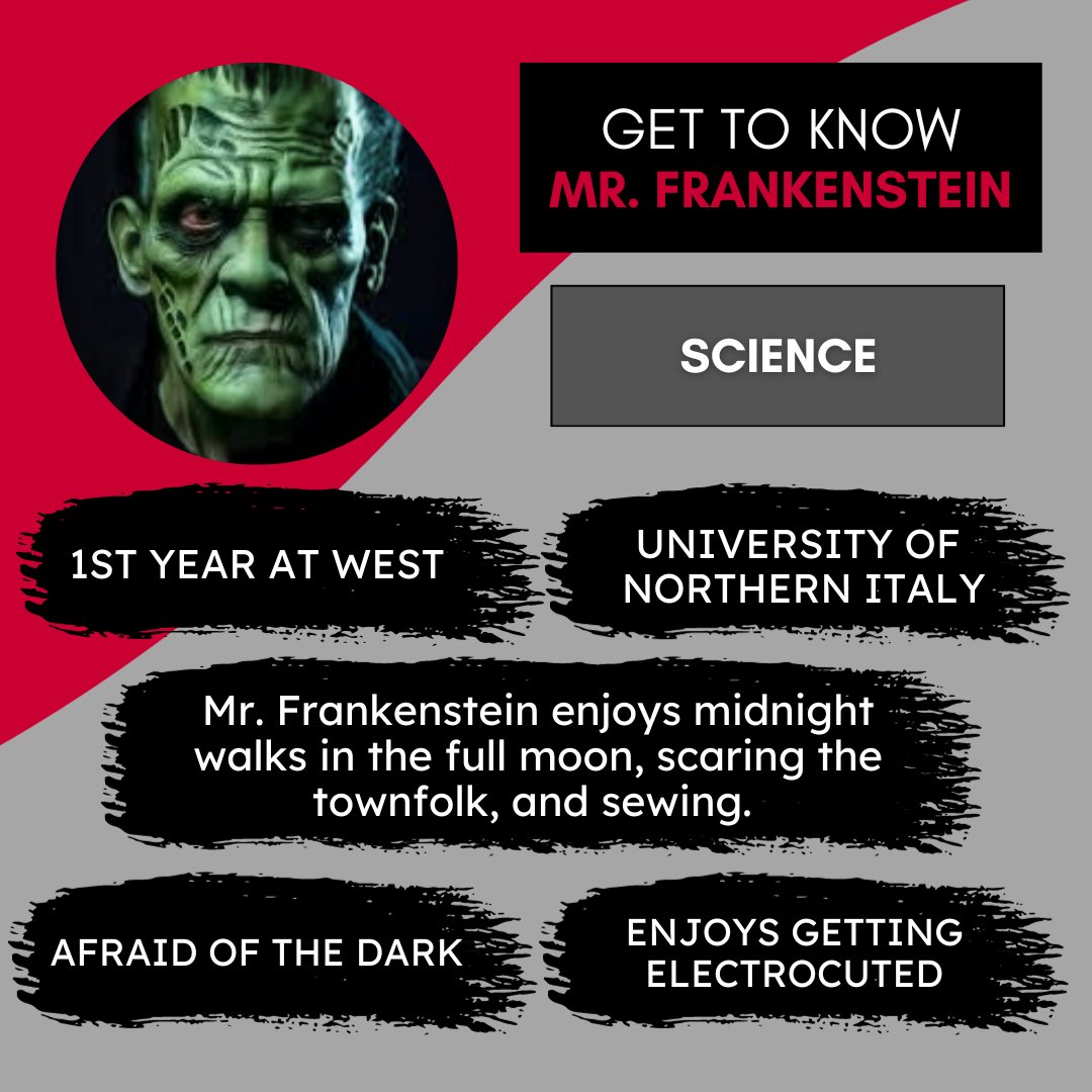 The #WestSpotlight is on one of our stranger teachers...Mr. F 🧌 #WestFam #HappyHalloween