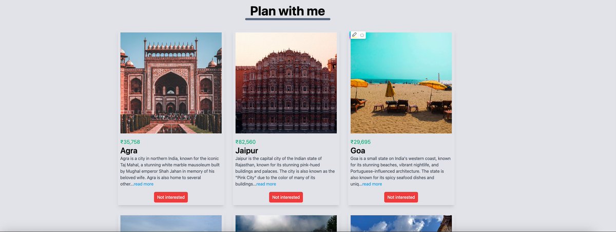 meDeepalilodhi's tweet image. 🚀 Day 19 of #30Days30JSProjects: Designed a Tourism Website for planning your next adventure! 🌍🌆

Project Link: [tour-with-me.vercel.app] 🌐 code in my github
Explore, plan, and travel with this new project!  💻✈️ #JavaScript #WebDev #buildinpublic  #showcase #100DaysOfCode