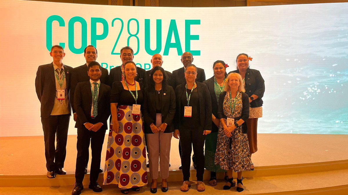 AOSISChair's tweet image. "SIDS MUST NOT lose out with the #LossandDamage Fund."
Our special circumstances and capacity constraints are recognized in international law and #ParisAgreement. This is integral to the fund's design, and is key to the principle of equity.

#PreCOP #COP28
aosis.org/pre-cop28-plen…