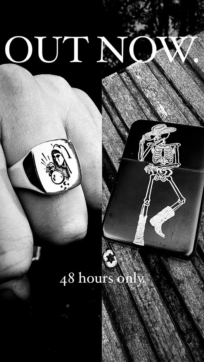 Jamie Bower X Parabellum limited Ring and Lighter. On sale now for 48 Hours. Love ya parabellumldn.com/product-catego…