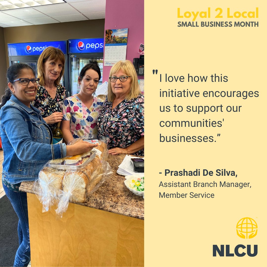 NLCU's tweet image. While in Gander, Assistant Branch Manager, Member Service, Prashadi De Silva spent her Loyal 2 Local funds on a lunch and some baked goods at The Rosie&apos;s Restaurant &amp;amp; Bakery. 

#loyal2local #shoplocal #restaurant #bakery #explorenl #community #smallbusiness