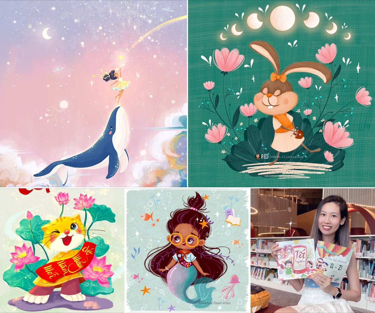 Jade Le <a href="/Jadelustrator/">Jade Le Illustration</a> is an illustrator based in Singapore, specializing in illustration for children's books, surface design, and lettering. linktr.ee/jadele.illustr… instagram.com/jadele.illustr… #vietnameseartist #vietkieuartist
