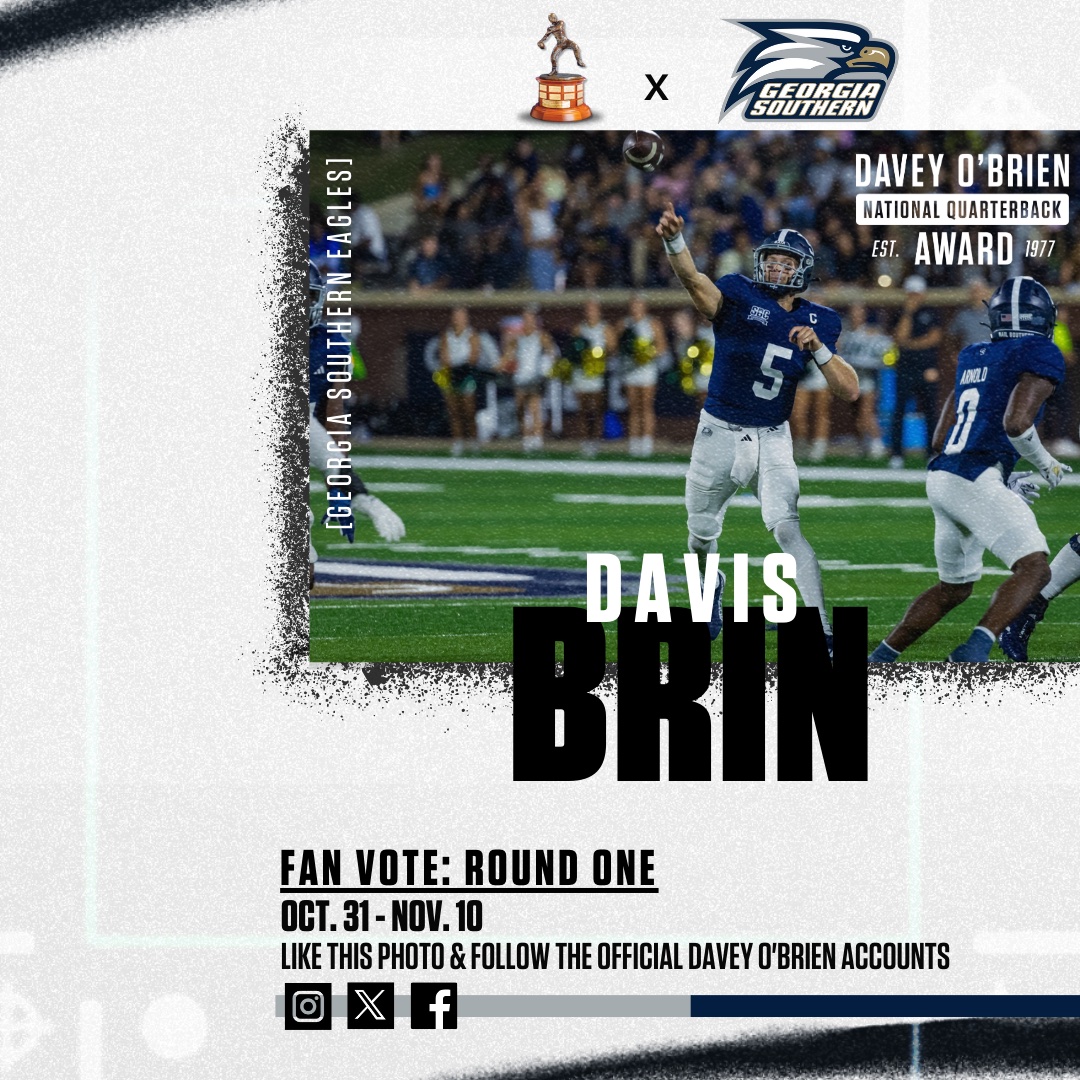 Davey O'Brien National Quarterback Award (@daveyobrien) on Twitter photo Time to get in the game and VOTE! #HailSouthern-like your QB’s photo on <a href="/daveyobrien/">Davey O'Brien National Quarterback Award</a> official accounts on Twitter, Instagram & Facebook. The QBs leading the fan vote will receive bonus Selection Committee votes as we decide our National Quarterback of the Year! #DaveyQBs Time to get in the game and VOTE! #HailSouthern-like your QB’s photo on <a href="/daveyobrien/">Davey O'Brien National Quarterback Award</a> official accounts on Twitter, Instagram & Facebook. The QBs leading the fan vote will receive bonus Selection Committee votes as we decide our National Quarterback of the Year! #DaveyQBs