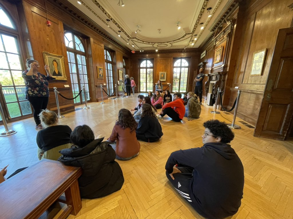 This was the photo from last week’s class trip to The Nassau County Museum of Art.
Tour of the Modigliani exhibit with Danielle Casquarelli, Maria Anisansel and Nanci Nigro’s AP Art Classes