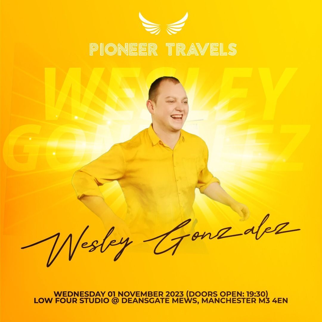 Pioneer Travels (@pi0neertravels) on Twitter photo Wesley Gonzalez
Wed, 01 Nov 2023 at 19:30
Low Four Studio, Deansgate Ter, Manchester M3 4EN, UK
<a href="/wpgonzalez/">WESLEY GONZALEZ</a> 
buff.ly/3tWDDmZ
Contact us :
buff.ly/3adhDuz
.
#pioneertravelstheworld #WesleyGonzalez #IndieMusic #AlternativeMusic #MusicIsLife #WesleyGonzalezMusic Wesley Gonzalez
Wed, 01 Nov 2023 at 19:30
Low Four Studio, Deansgate Ter, Manchester M3 4EN, UK
<a href="/wpgonzalez/">WESLEY GONZALEZ</a> 
buff.ly/3tWDDmZ
Contact us :
buff.ly/3adhDuz
.
#pioneertravelstheworld #WesleyGonzalez #IndieMusic #AlternativeMusic #MusicIsLife #WesleyGonzalezMusic