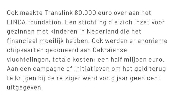 houtdraakje's tweet photo. Vergeten miljoenen van saldo's chipkaart. Translink zou het terug moeten storten aan belanghebbenden maar gebruikt dit geld o.a. voor anonieme OV kaarten voor vluchtelingen. 500.000 euro maar liefst. Ik vind daar wat van, is gewoon diefstal.. #translink #ovchip https://t.co/0GX26rSN2y