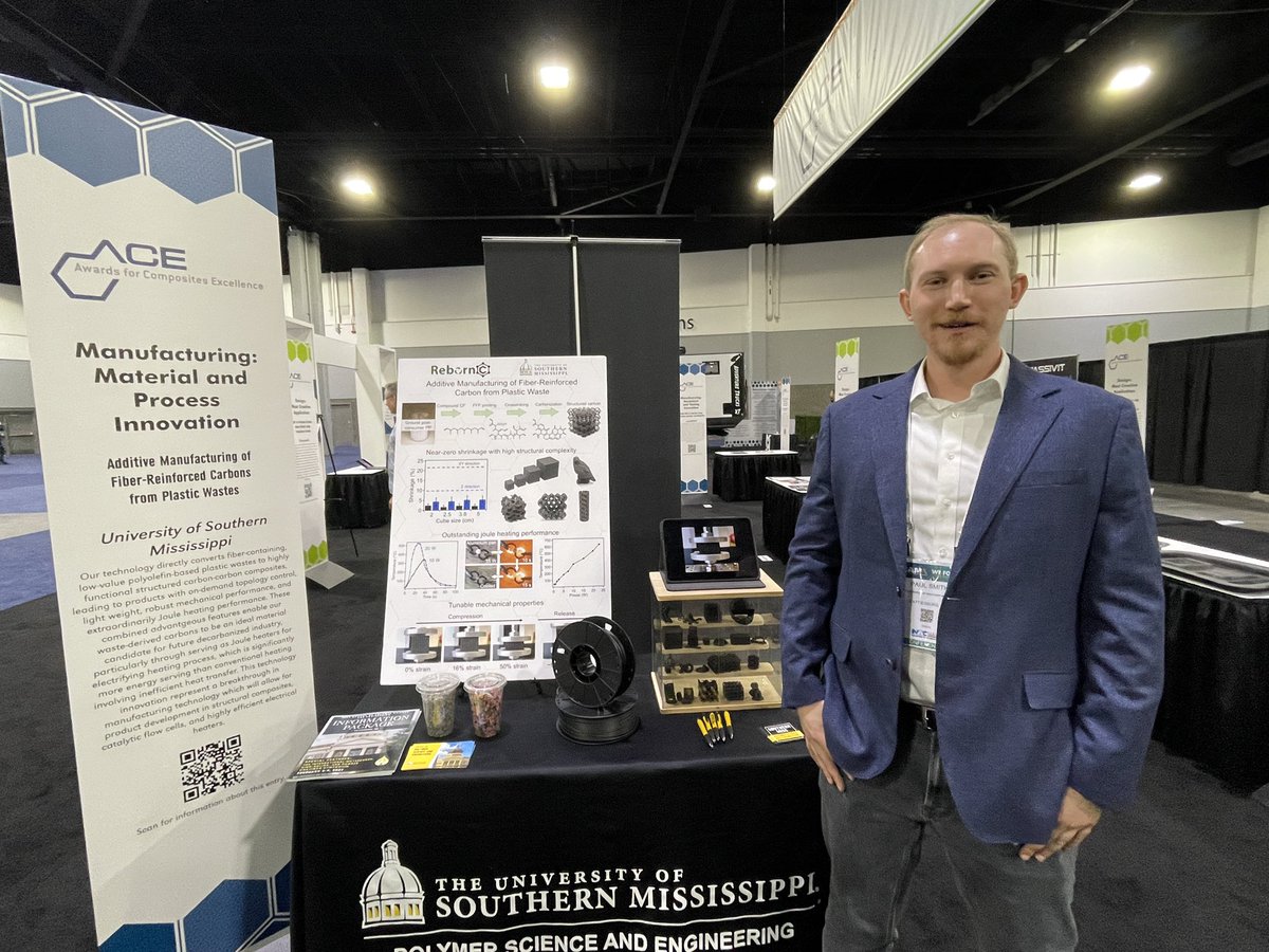 Zhe Qiang (@zhe_qiang) on Twitter photo Our technology of 3D printing carbon is this year’s CAMX ACE award finalist! Grad student <a href="/paulGHsmith/">Paul Smith</a> is ready to discuss and showcase our product <a href="/USM_Polymers/">USM Polymer Science & Engineering</a> Our technology of 3D printing carbon is this year’s CAMX ACE award finalist! Grad student <a href="/paulGHsmith/">Paul Smith</a> is ready to discuss and showcase our product <a href="/USM_Polymers/">USM Polymer Science & Engineering</a>