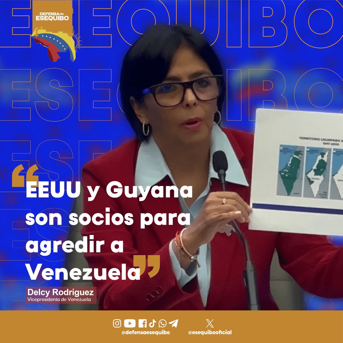 Denunciamos que EEUU y Guyana son socios para agredir a Venezuela. 

La petición inédita e insólita a la Corte Internacional de Justicia de medidas provisionales para que no proceda el referéndum consultivo del #3D no tiene asidero legal, sólo demuestra la desesperación de las