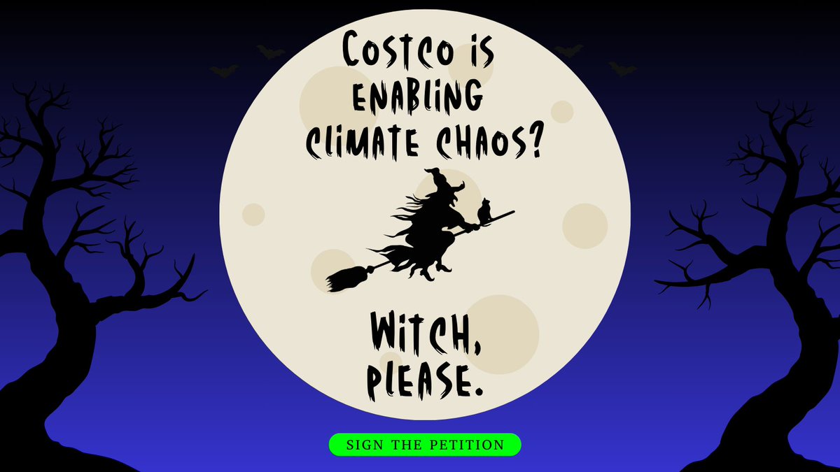 @Costco wants to enable @Citibank US to continue financing harmful fossil fuels? Witch, please! 
Sign our petition urging Costco to do better on climate: qrco.de/ThirdActCostco…

#CostcoDropCiti #CostcoCleanUpYourCreditCard #climateaction #ClimateCrisis #ActOnClimate #costcocares