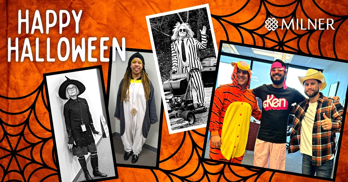 MilnerInc's tweet image. Conjuring up the Halloween spirit in our Milner offices today with these amazing costumes! Comment your favorites below and feel free to share your office costumes with us! 👻 #TeamMilner #MilnerHalloween #OfficeCostumes