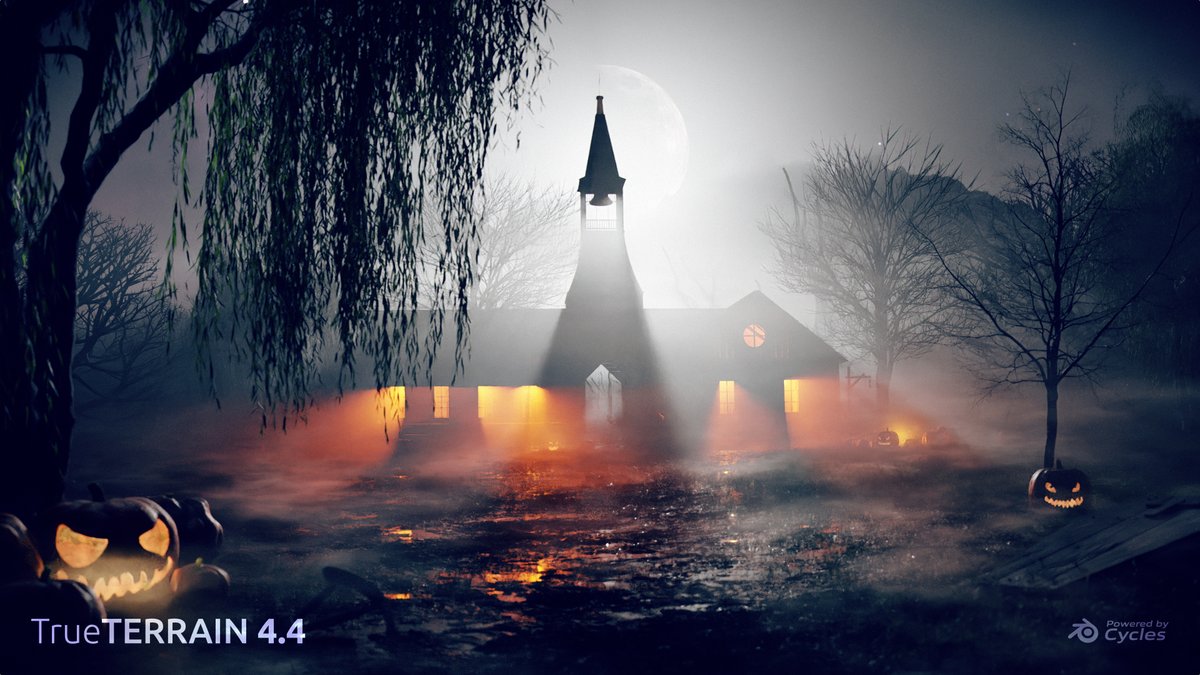 true_vfx's tweet image. 🎃🆓The halloween pack has been updated w/ ➕more creepy assets and version 4.4.3 patch has been released with more fixes for users experiencing bugs. So if you own any #TrueVFX add-on grab them both from Blender Market downloads section!

#3drenderings #3drenders #b3d