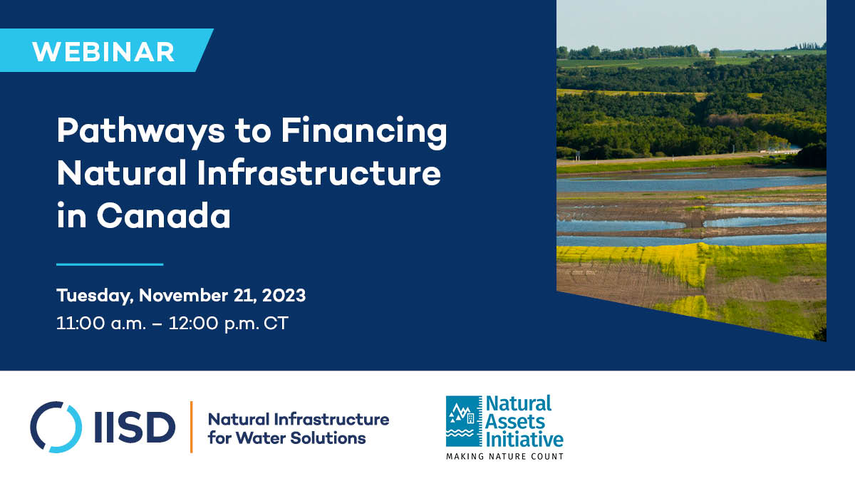 🗓️ Register now for next week’s webinar on Financing Natural Infrastructure in Canada. It’s more than just money—learn about the importance of relationship building and collaboration to scale up investments into natural infrastructure.

Sign up: iisd.org/events/pathway…