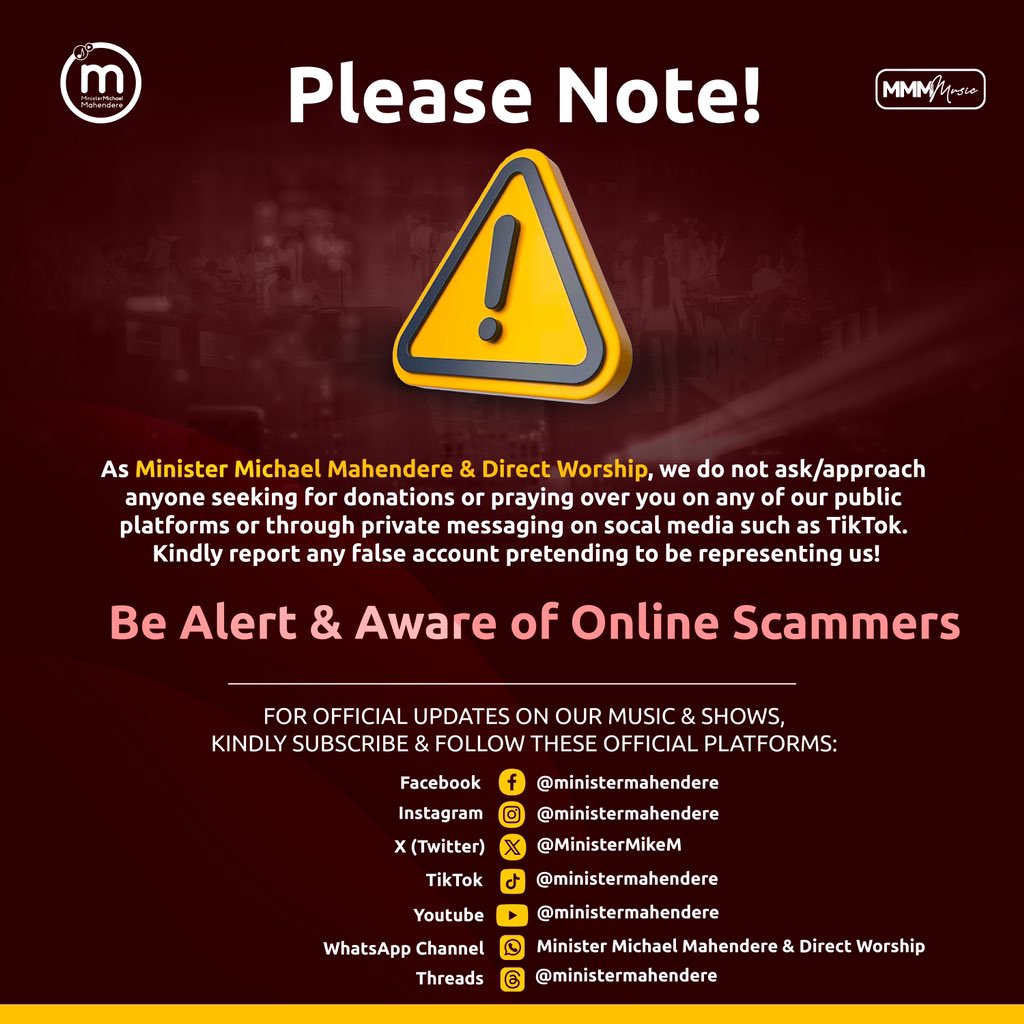 MinisterMikeM's tweet photo. ⚠️ Please take note! ⚠️ https://t.co/xuwqdpWpfo