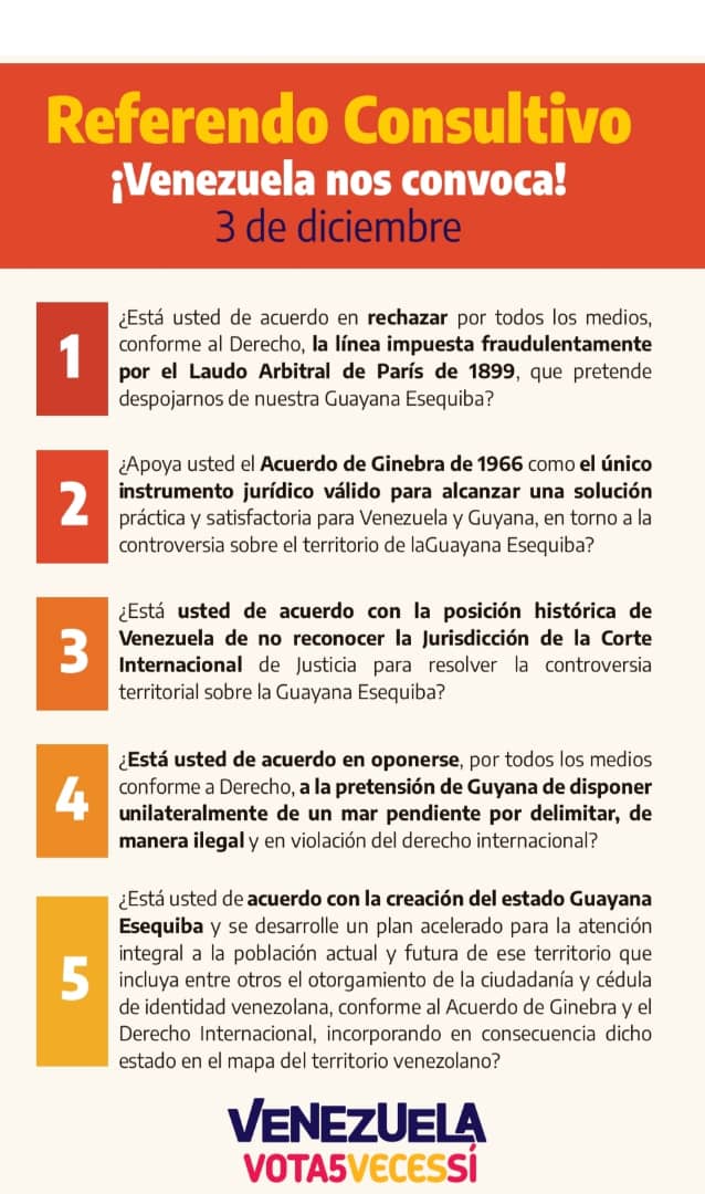 El sol de Venezuela nace en el Esequibo 🇻🇪🇻🇪 #5VecesSí por nuestra Patria. #VenezuelaToda