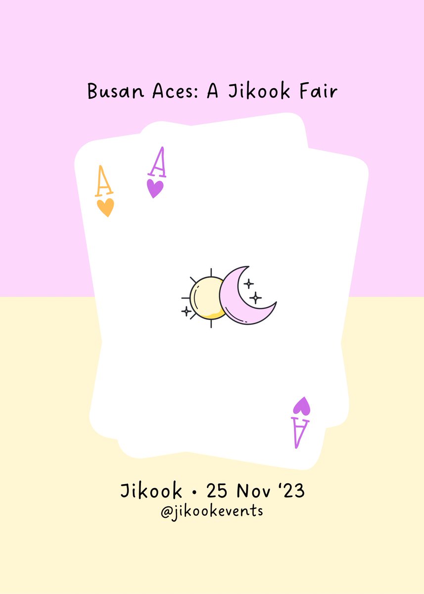 Welcome to November.. aka GCF Month.. aka Jikook Month!! 💜💛

We’re happy to share that we are setting up a big Jikook Fair in Manila this month! Introducing ✨ Busan Aces: A Jikook Fair ✨ to be held in Manila, Philippines this coming November 25! 🇵🇭

It’s a three-phase event