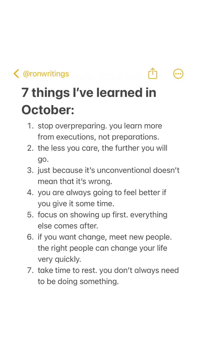 7 things I’ve learned in October: