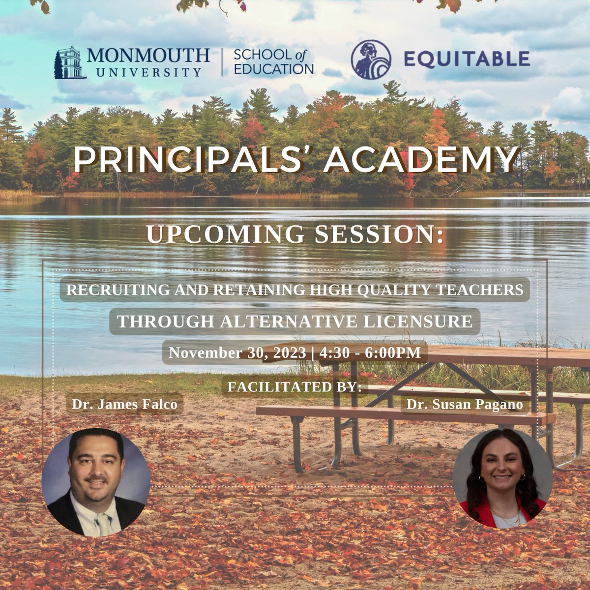 MU School of Ed (@muschoolofeduca) on Twitter photo **UPCOMING SESSION** We are looking forward to our upcoming Principals’ Academy Session on November 30, 2023 from 4:30 pm-6:00 pm. See details below. Sign up here: monmouth.edu/school-of-educ…
<a href="/DrGeorge_MU/">William O. George III</a> <a href="/DrMulvaney/">Tracy Mulvaney</a> <a href="/MUSOEleadership/">MUSOE Ed Leadership</a> **UPCOMING SESSION** We are looking forward to our upcoming Principals’ Academy Session on November 30, 2023 from 4:30 pm-6:00 pm. See details below. Sign up here: monmouth.edu/school-of-educ…
<a href="/DrGeorge_MU/">William O. George III</a> <a href="/DrMulvaney/">Tracy Mulvaney</a> <a href="/MUSOEleadership/">MUSOE Ed Leadership</a>