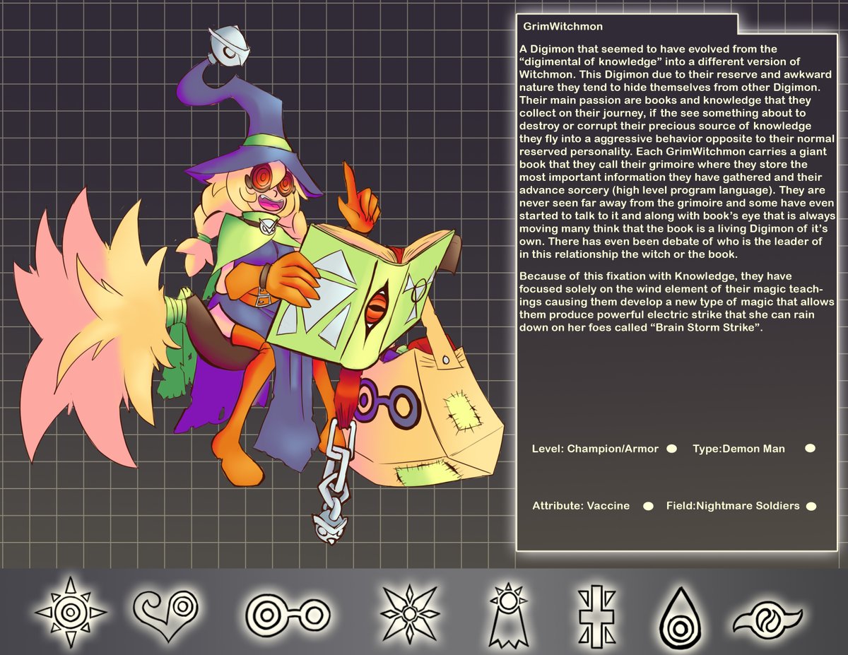 GaddyIvan's tweet image. Here is a witch digimon design for you guys. #Digimon #halloween #digimental #witchmon #armorevolution