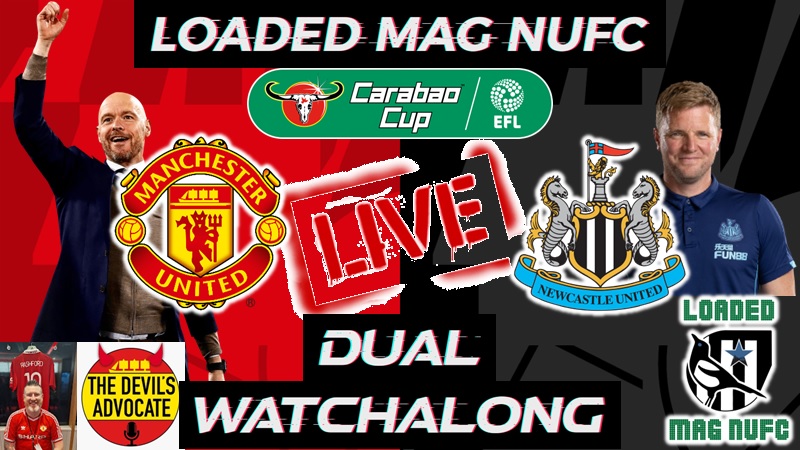 LoadedMagNUFC's tweet photo. Join us at 8PM for the LIVE Dual Watchalong #MUNNEW
@AdvocateDevils_ + @United1st1878 Vs @LOADEDMAGNUFC - Carabao Cup Round of 16
#NUFC #MUFC #CarabaoCup
You know this one is going to Kick OFF ‼️
Get your comments in the Chat - Like & Subscribe🖤🩶
https://t.co/AD7Z4KzDtg https://t.co/E2Hpt3HT97