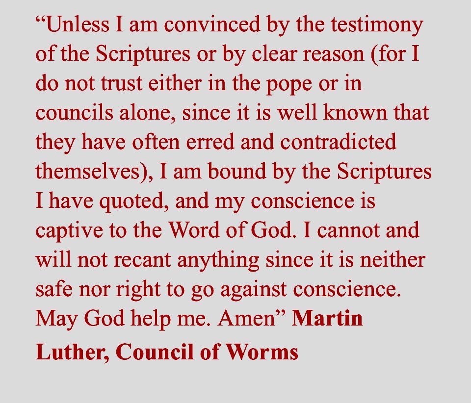 pastordhm's tweet image. This is conviction👇#Luther #ReformationDay #ScriptureAlone #GraceAlone #FaithAlone #ChristAlone #GloryofGodAlone
