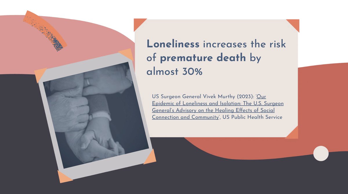 The Relationships Project (@rships_project) on Twitter photo <a href="/Davrob5/">david robinson</a> <a href="/robertwaldinger/">Robert Waldinger</a> The evidence is overwhelming and so are its implications: 6% of the adult population in England are chronically lonely. Building stronger social connections could on <a href="/Surgeon_General/">U.S. Surgeon General</a>'s most cautious estimates yield a 30% reduction in the risk of premature death. <a href="/Davrob5/">david robinson</a> <a href="/Davrob5/">david robinson</a> <a href="/robertwaldinger/">Robert Waldinger</a> The evidence is overwhelming and so are its implications: 6% of the adult population in England are chronically lonely. Building stronger social connections could on <a href="/Surgeon_General/">U.S. Surgeon General</a>'s most cautious estimates yield a 30% reduction in the risk of premature death. <a href="/Davrob5/">david robinson</a>