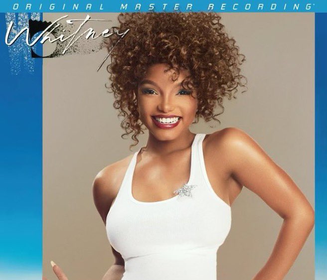 PopBase's tweet image. Halle Bailey as Whitney Houston for Halloween.