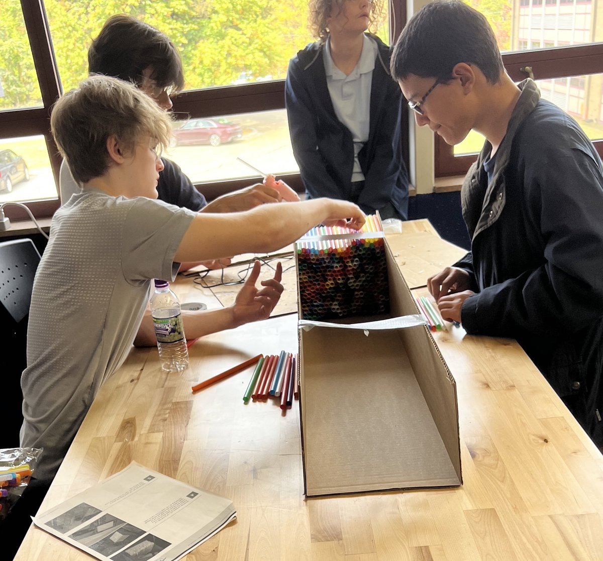 MrRishel's tweet photo. SA Aviation students are using engineering practices pioneered by the Wright Brothers to build airfoils test for lift in a wind tunnel. https://t.co/OudLQiSPNG