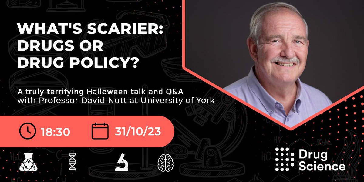 🔔 Streaming live now on YouTube! 🔔 Prof David Nutt discusses - What's scarier: drugs or drug policy? A Halloween special! 🎃 👻 Tune in live now... youtube.com/watch?v=jvM35M…