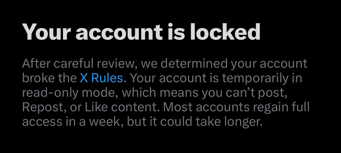 for the 1st time in my life i made a separate X account so i can exclusively post about #GazaGenocide. it was locked before i could even reach 10 tweets for “breaking X rules”? fine, i made a second one. it was locked even sooner! <a href="/elonmusk/">Elon Musk</a> is pretending to care about free speech