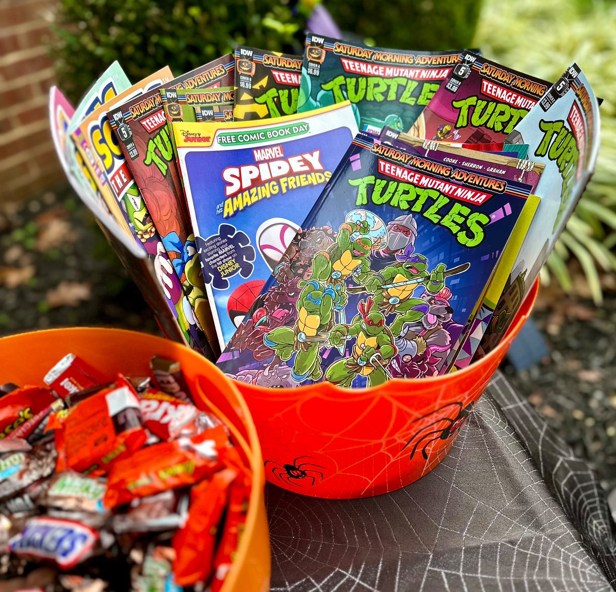 Prepared for Halloween and hoping to give a few kids their first comic.