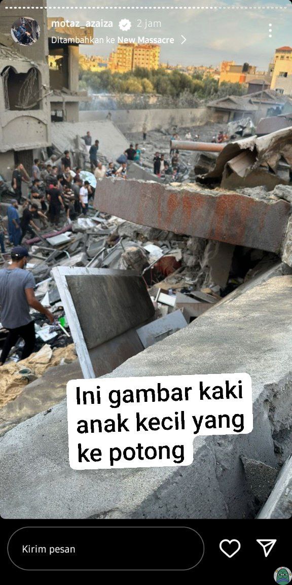 💚 di1g nya motaz ada gàmbar kaki anak kecil (sender tutupin pake tulisan karna takut ada yg ketriger) emang biadab banget siisriwil ini, buat mbak2 kolongmerat kemarin lu masih mau netral nih liat kekejaman isriwil yg begini?