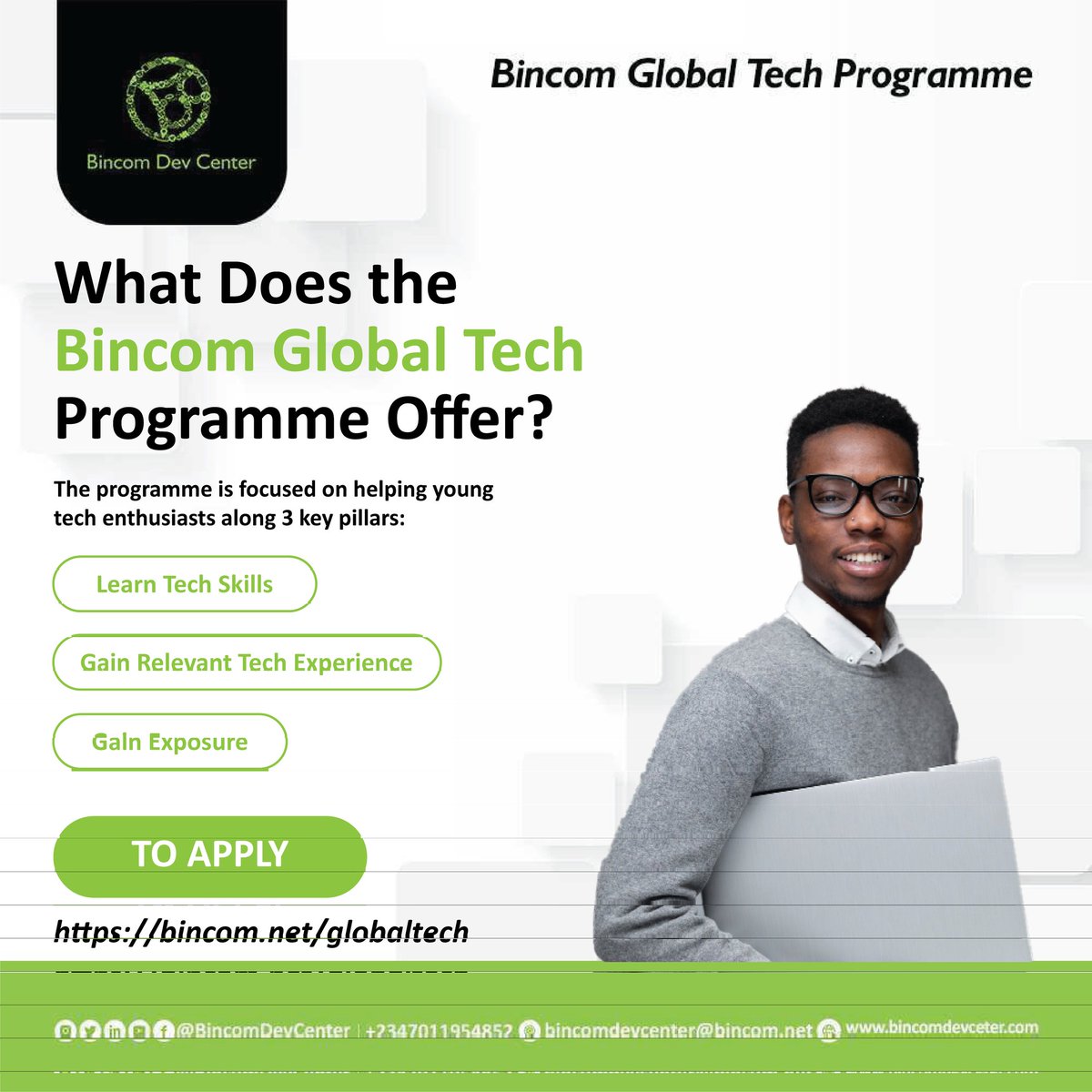 BincomDevcenter's tweet image. This week FAQ
Write down your questions about Bincom Global Tech Programme on the comment sections and we are here to answer.
#faq #techquestions #learntech #techskills