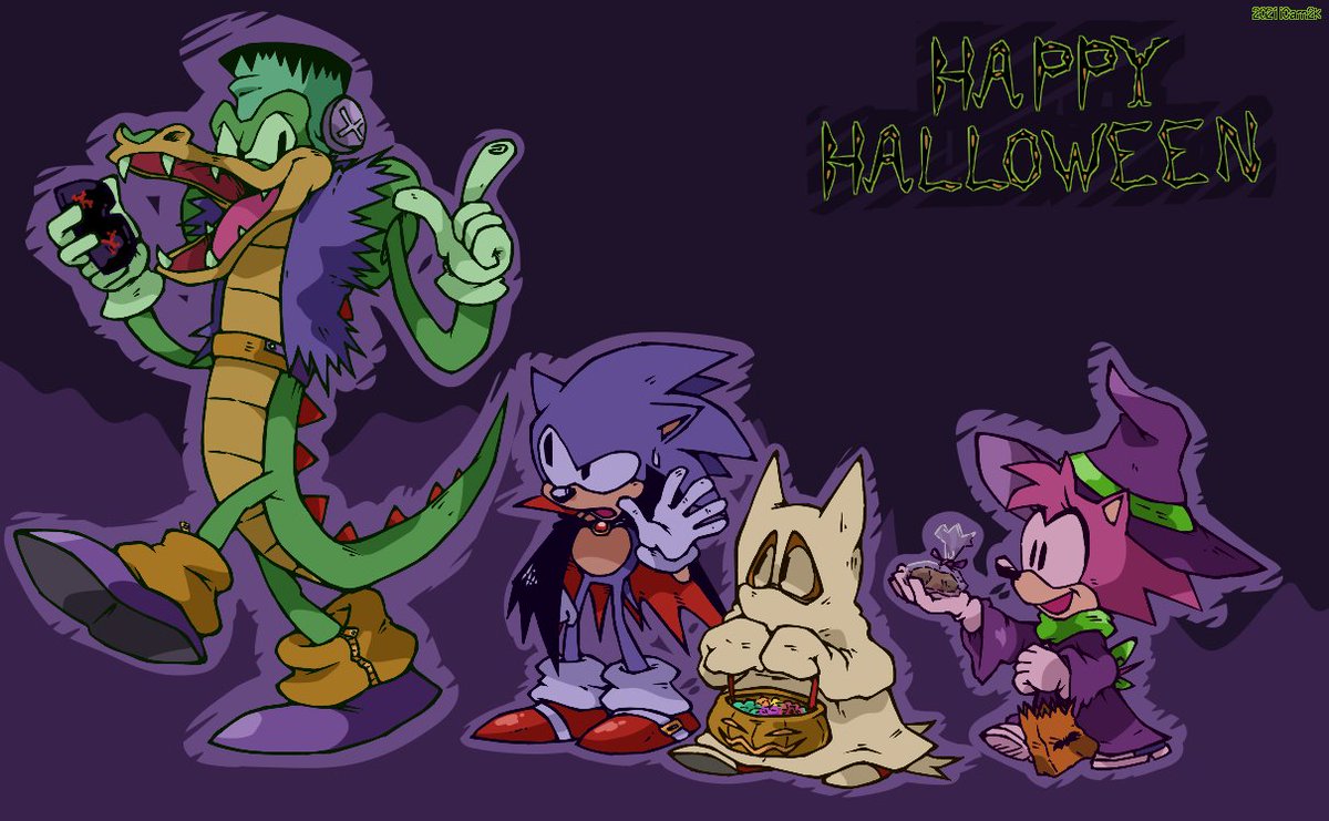 'You know you want it'
Actually from 31.10.2021 for once.
#SonicTheHedeghog #MilesTailsPrower #AmyRose #VectorTheCrocodile #fanart #halloween2021