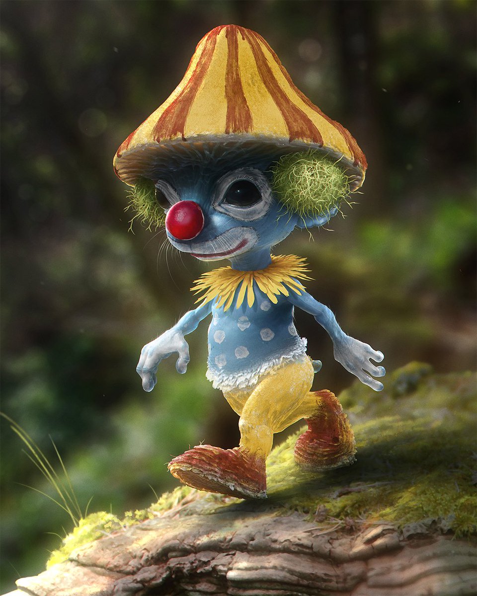 GM and happy Halloween, everyone! Smurfcat is hoping you'll appreciate this costume. (It might be the scariest one yet for some of you.) 🤡Getting that bee pollen and cranberry juice just right on his cap was hard AF for him. He also appreciates all the hard work you've put into