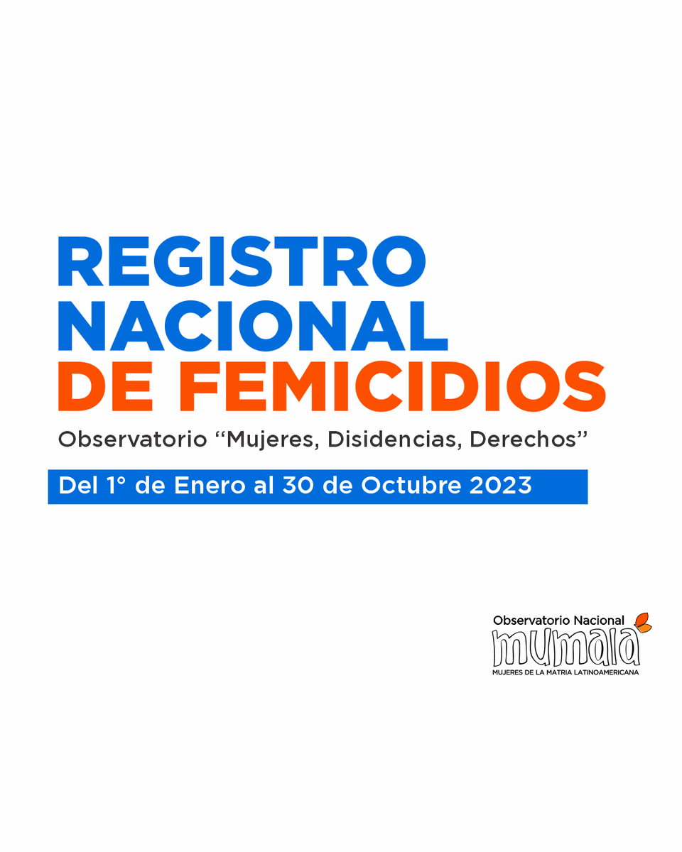 mumalacba's tweet photo. Desde el 1ro de enero al 30 de octubre de 2023 se perpetraron 209 Femicidios/ trans- travesticidios de un total de 323 muertes violentas de mujeres, travestis - trans. UNA MUERTE VIOLENTA CADA 22 HS.

❌ 181 directos
❌ 25 vinculados de niñxs y adultxs.
❌ 3 trans/travesticidios https://t.co/ou5Cx5DNSg