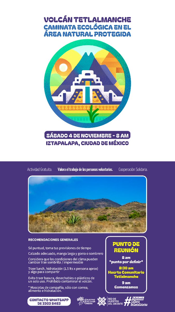 Colectivxs y huertos comunitarios de la Sierra de Santa Catarina (Iztapalapa) invitan al 4to Festival Comunitario de Día de Muertos