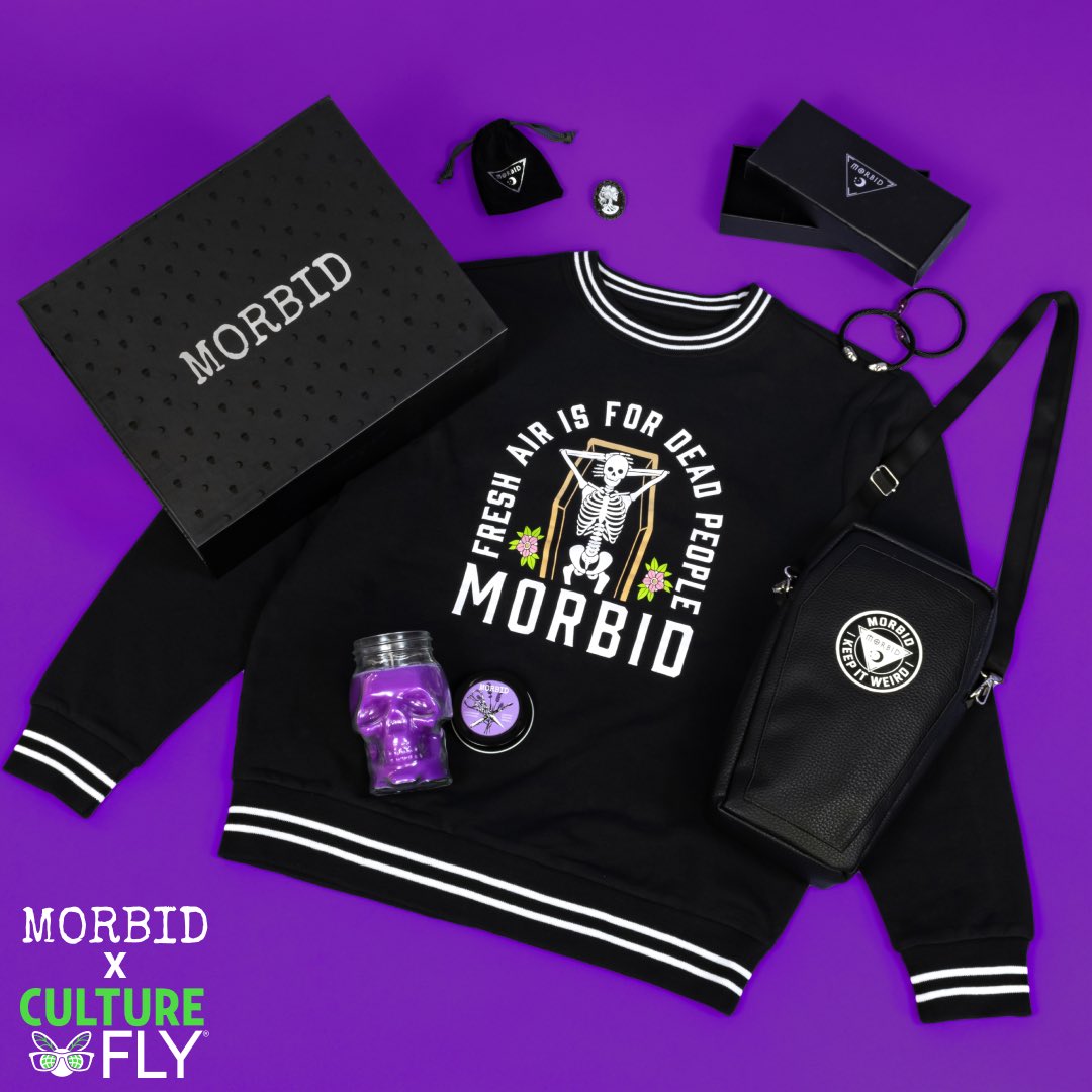 It's FINALLY time to reveal what's in the box! 🖤💀🖤 The Morbid x CultureFly All Weirdos' Welcome Collector's Box is now available. 🕯️ No tricks, all treats this Halloween for all you Weirdos! 

wonderyshop.com/pages/morbid?u…