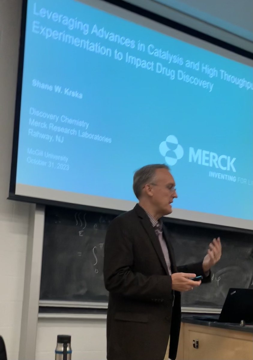Bruce Arndtsen (@arndtsenbruce) on Twitter photo We’re excited to have <a href="/swkrska/">Shane W. Krska</a> from <a href="/Merck/">Merck</a> visit McGill Chemistry today for an outstanding talk on the power of high throughput and catalysis in drug discovery! <a href="/McGillChemistry/">McGill Chemistry</a> #Merckchemistry We’re excited to have <a href="/swkrska/">Shane W. Krska</a> from <a href="/Merck/">Merck</a> visit McGill Chemistry today for an outstanding talk on the power of high throughput and catalysis in drug discovery! <a href="/McGillChemistry/">McGill Chemistry</a> #Merckchemistry